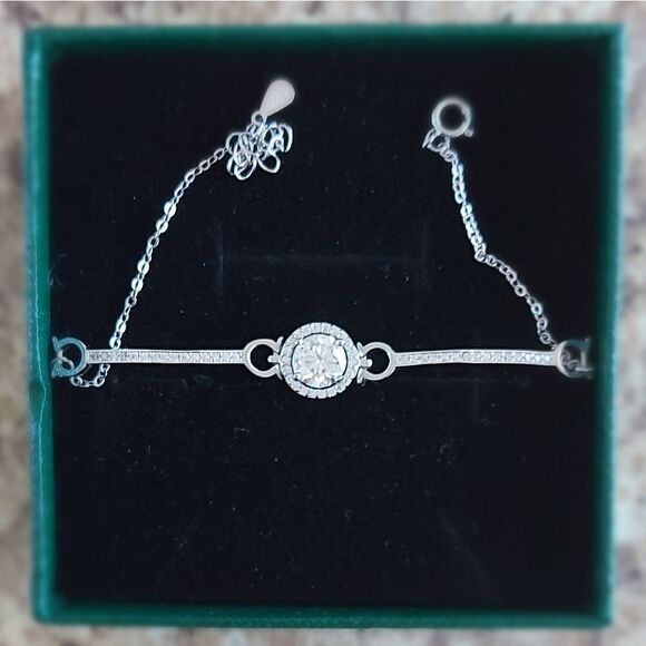 1 Carat Moissanite Bracelet 925 Sterling Silver - Picture 2 of 9